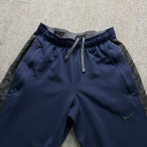 Nike Training Pants Men Small Blue Gray Fleece 29" Ripcord Adjustable Leg 535695 - Picture 4 of 16